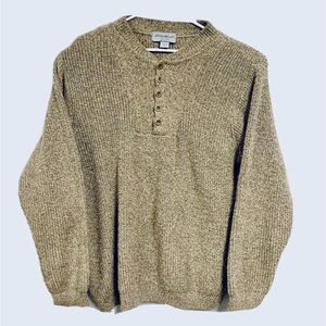 vintage • eddie bauer heritage 5-button cable knit sweater